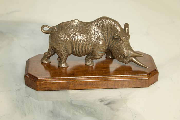 Bronze Rhino Sculpture