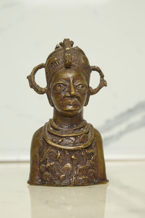 Benin-Style Ceremonial Bronze Bust